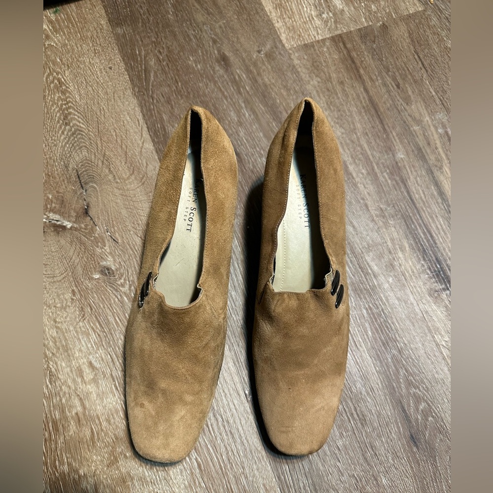 Karen Scott Riley Soft taupe Suede Academia Career Block Heel
Loafers women sz10 - Picture 12 of 12